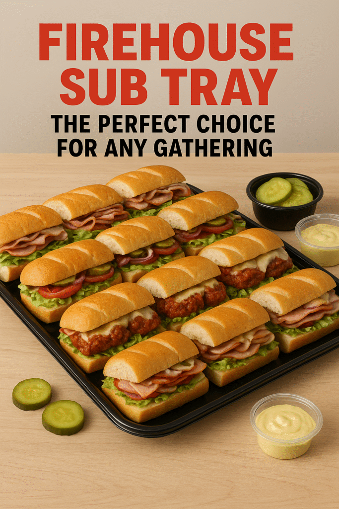 : Firehouse Sub Tray with assorted sandwiches for catering